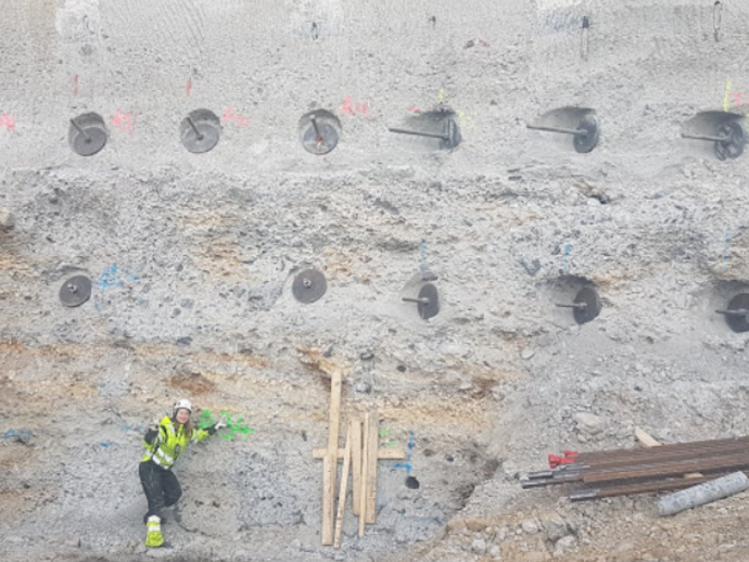 Female Keller project manager on site