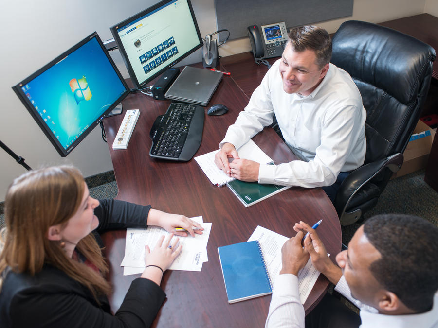 Keller employees in a meeting